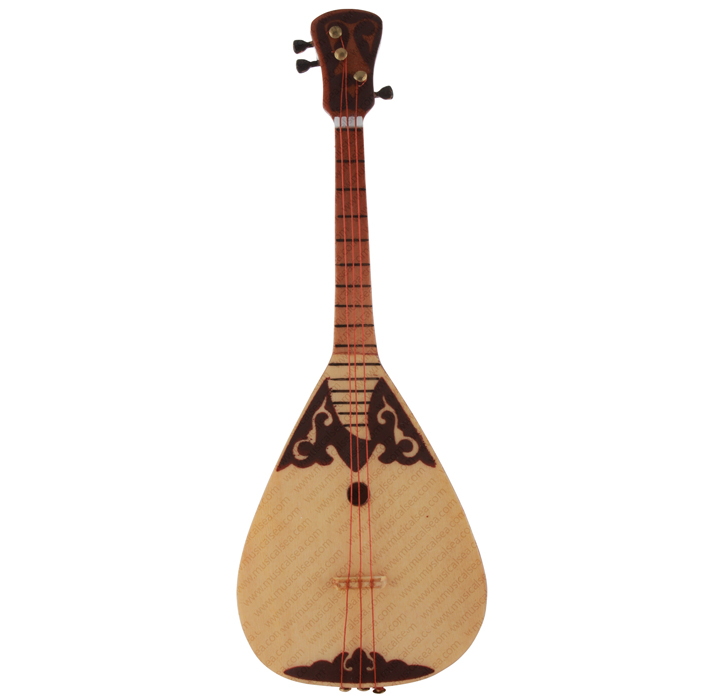 Miniature wooden mandolin decoration for home